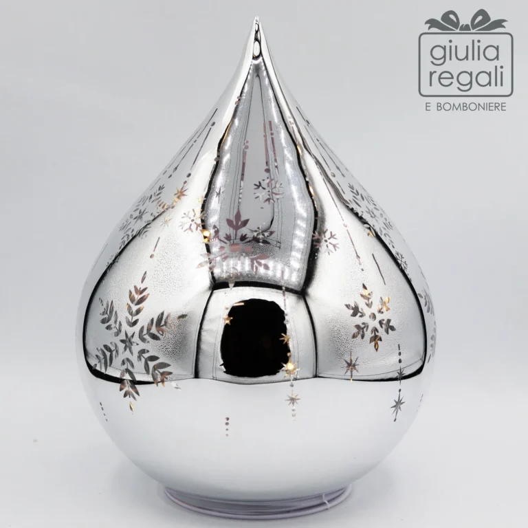 Goccia vetro led argento