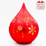 Goccia vetro led rosso 21 cm