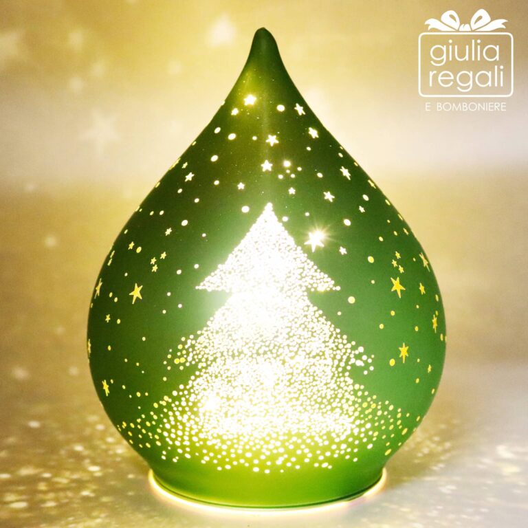 Goccia vetro led verde