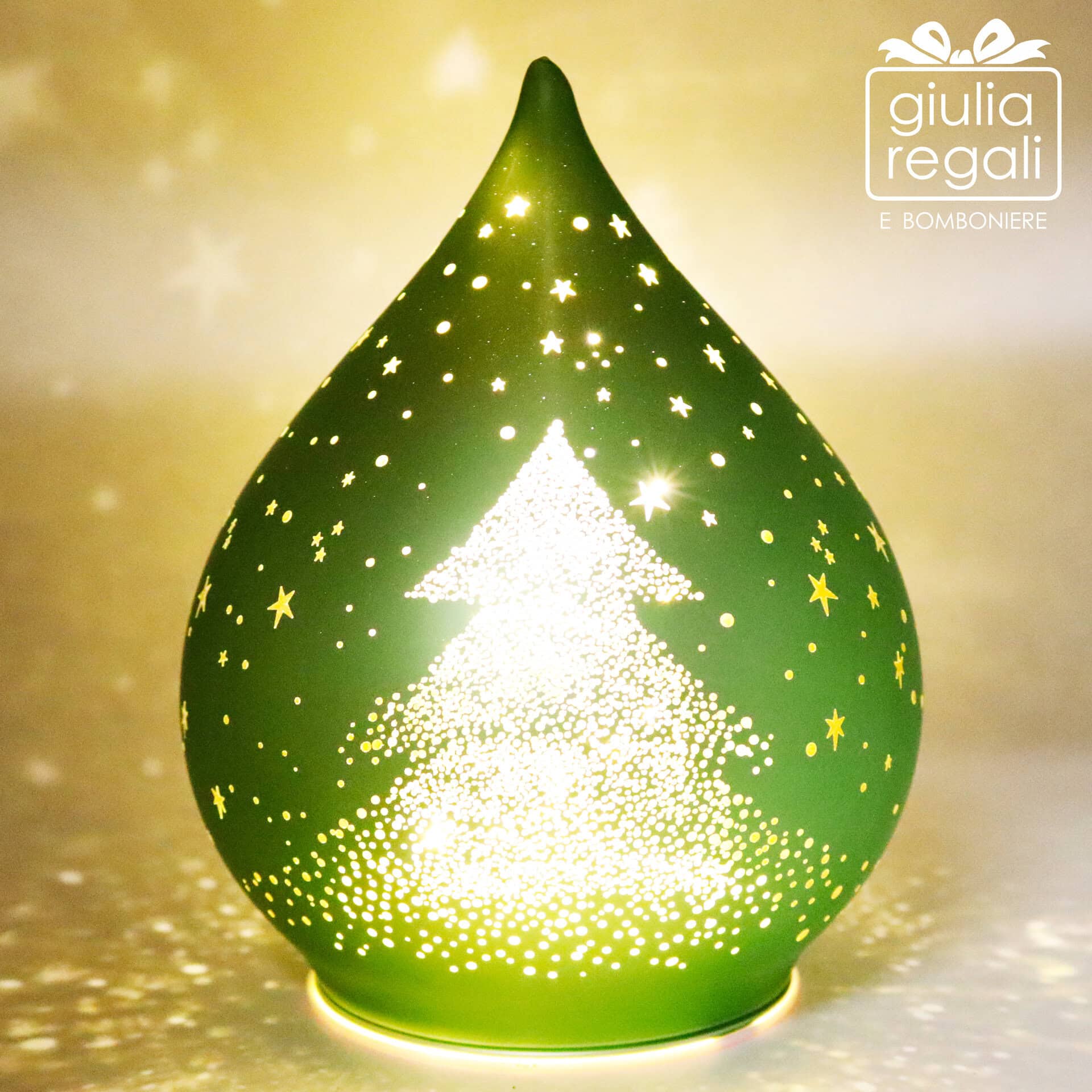 Goccia vetro led verde - 02 Goccia vetro led verde