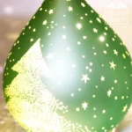 Goccia vetro led verde 15 cm - immagine 2