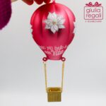 Mongolfiera addobbo vetro fucsia