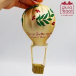 Mongolfiera addobbo vetro oro