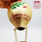 Mongolfiera addobbo vetro oro - immagine 2