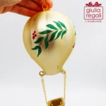 Mongolfiera addobbo vetro oro