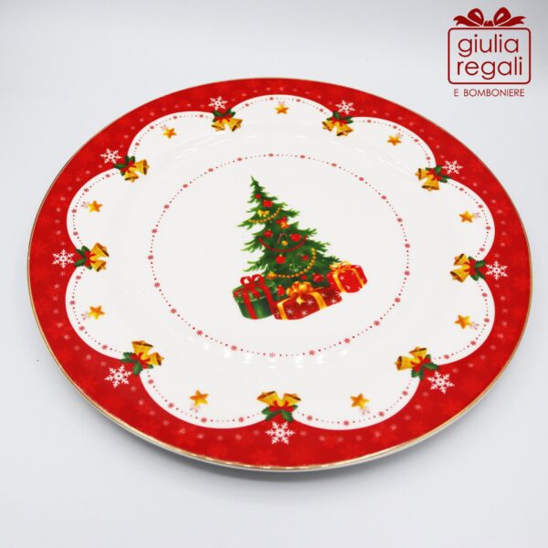 Piatto Natale in porcellana con scatola 27 cm
