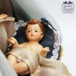 Presepe Sacra Famiglia in tessuto e coccio 30 cm - immagine 4