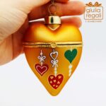 Scatolina cuore vetro oro