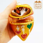 Scatolina cuore vetro oro