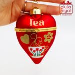 Scatolina cuore vetro rossa