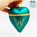 Scatolina cuore vetro turchese - immagine 2