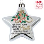 Stella addobbo vetro Argento