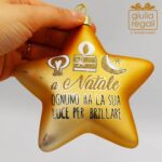 Stella addobbo vetro Oro
