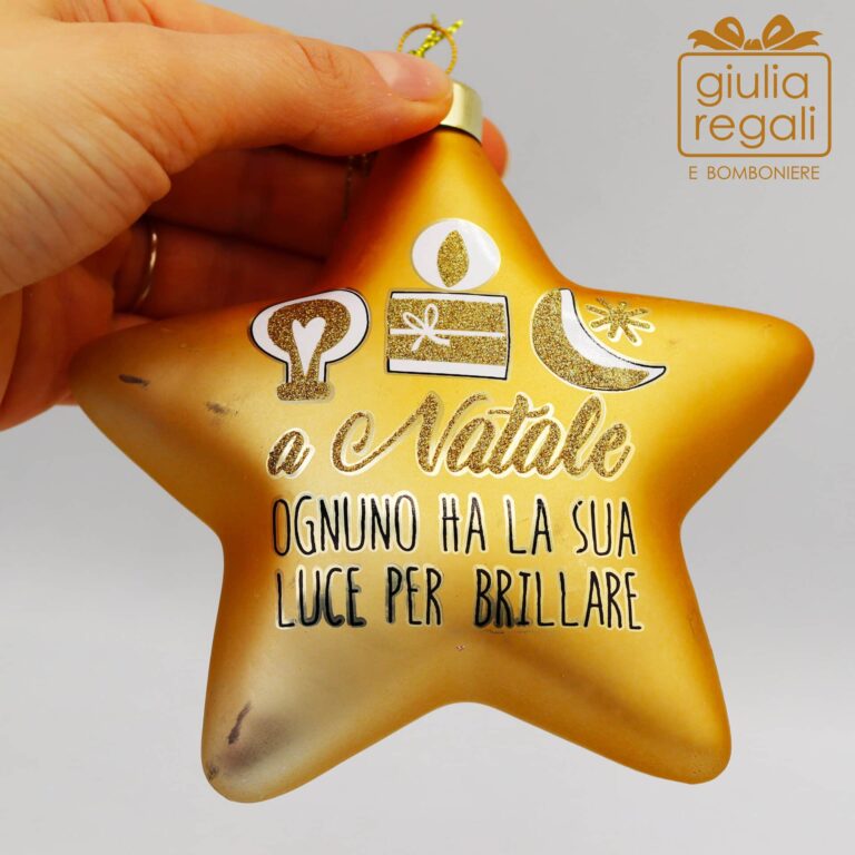Stella addobbo vetro Oro