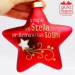 Stella addobbo vetro Rosso