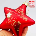 Stella addobbo vetro Rosso
