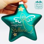 Stella addobbo vetro Verde