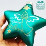 Stella addobbo vetro Verde