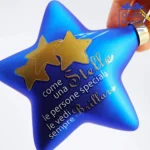 Stella addobbo vetro Blu