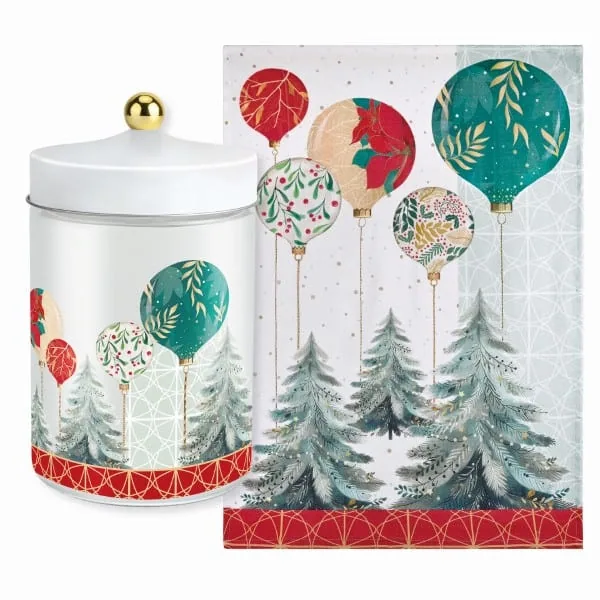 Set Barattolo + strofinaccio "Alberi" Wald