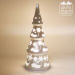 Albero vetro LED 21 cm Bianco