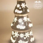 Albero Natale led 21 h vetro bianco - immagine 2