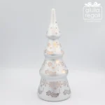 Albero vetro LED 21 cm Bianco
