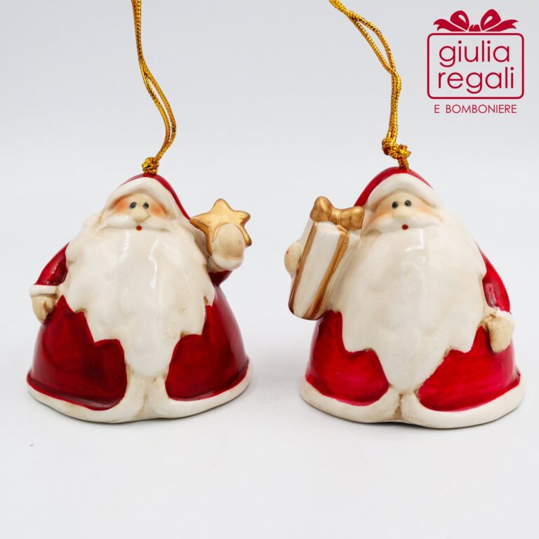 Campanella in porcellana Babbo Natale 10 cm