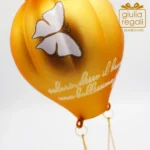 Mongolfiera addobbo vetro oro