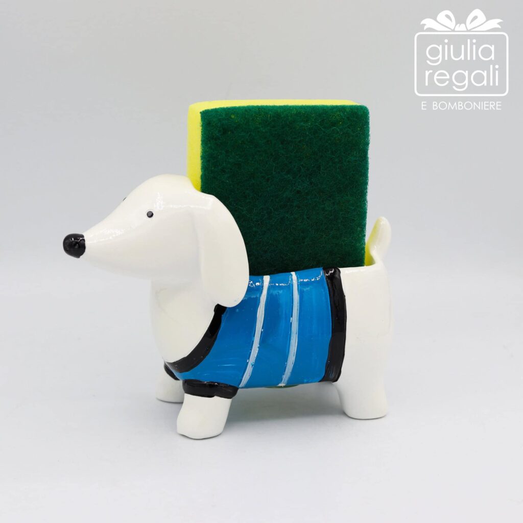 Portaspugna a forma di Bassotto blu