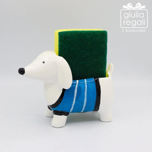 Portaspugna a forma di Bassotto blu