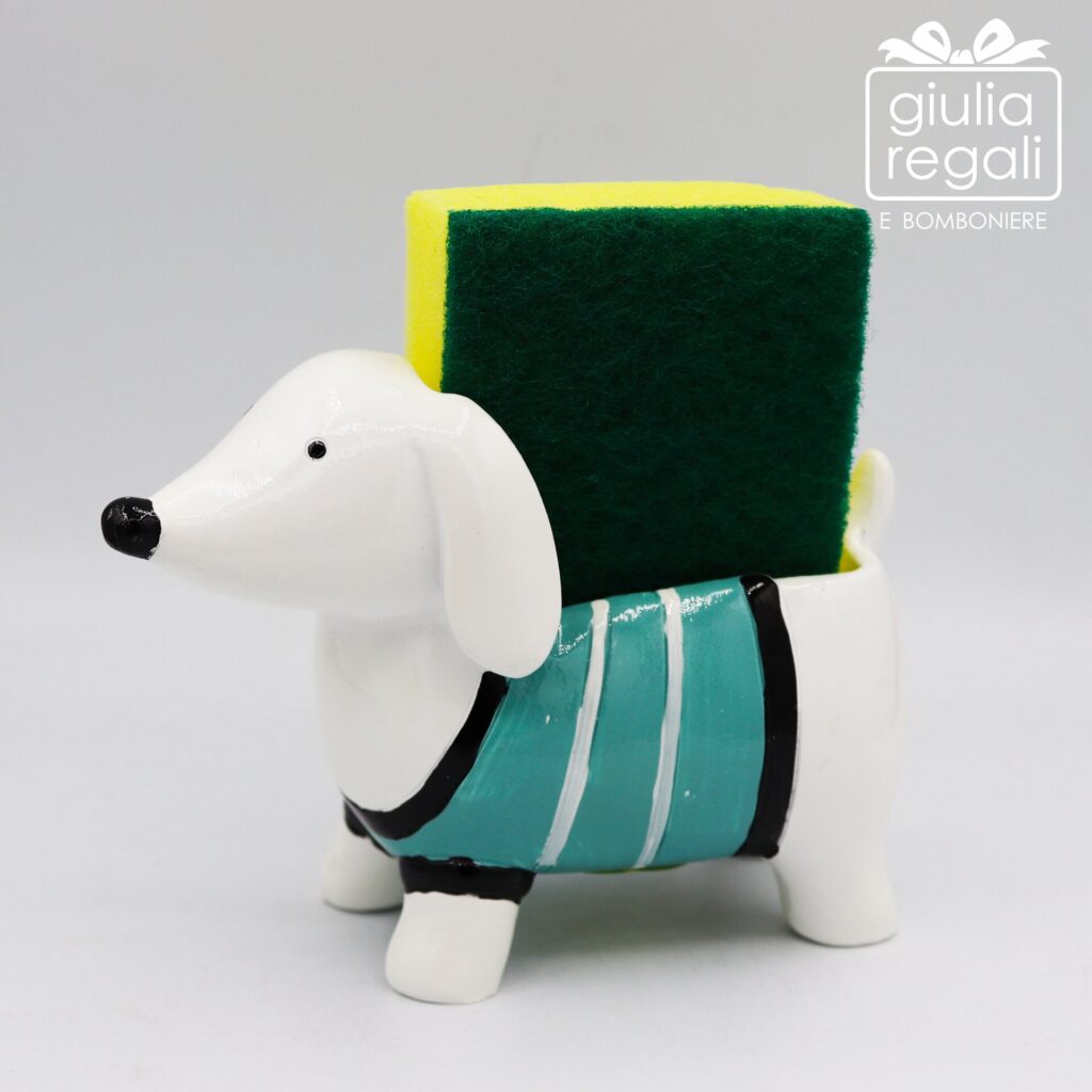 Portaspugna a forma di Bassotto celeste