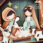 Presepe artigianale in legno con luce e scatola regalo - immagine 3