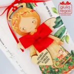 Quadretto Angelo Armonia e Feste sagoma legno - immagine 2