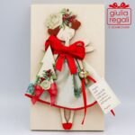 Quadretto Angelo Campanella Gioia Condivisa e Amicizia sagoma legno