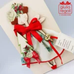 Quadretto Angelo Campanella Gioia Condivisa e Amicizia sagoma legno