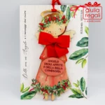 Quadretto Angelo degli Affetti e Bella Compagnia sagoma legno - immagine 3