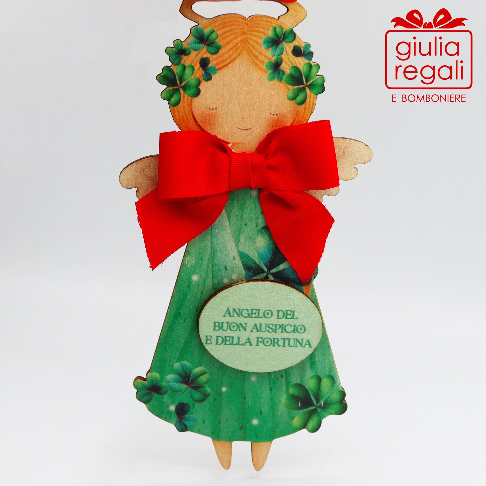 Quadretto Angelo del Buon Auspicio e Fortuna sagoma legno Quadretto Angelo del Buon Auspicio e Fortuna sagoma legno