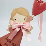 Quadretto Angelo della Famiglia sagoma rosa