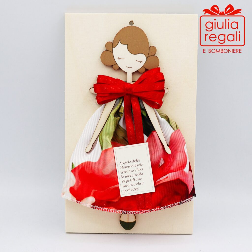 Quadretto Angelo della Mamma in legno