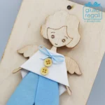 Quadretto Angelo della Prima Comunione e Fede in legno - immagine 2