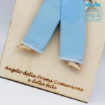 Quadretto Angelo della Prima Comunione e Fede in legno