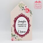 Quadretto Casina Famiglia Vita e Amore in legno