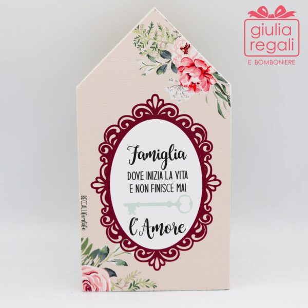 Quadretto Casina Famiglia Vita e Amore in legno
