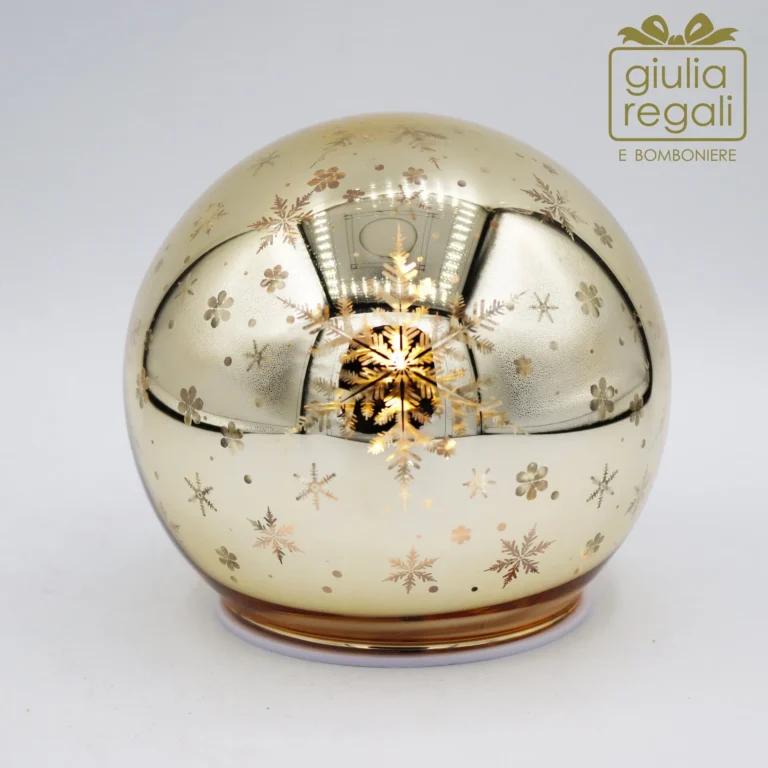 Sfera vetro LED 10 cm Oro
