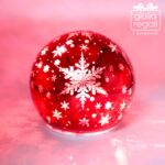 Sfera vetro LED 10 cm Rosso