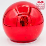 Sfera vetro led rosso 10 cm - immagine 2