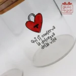 Bomboniera Barattolo in vetro borosilicato con cuoricini 8 cm Cuorematto