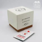 Bomboniera Nodo d'Amore in vetro 7 cm Cuorematto