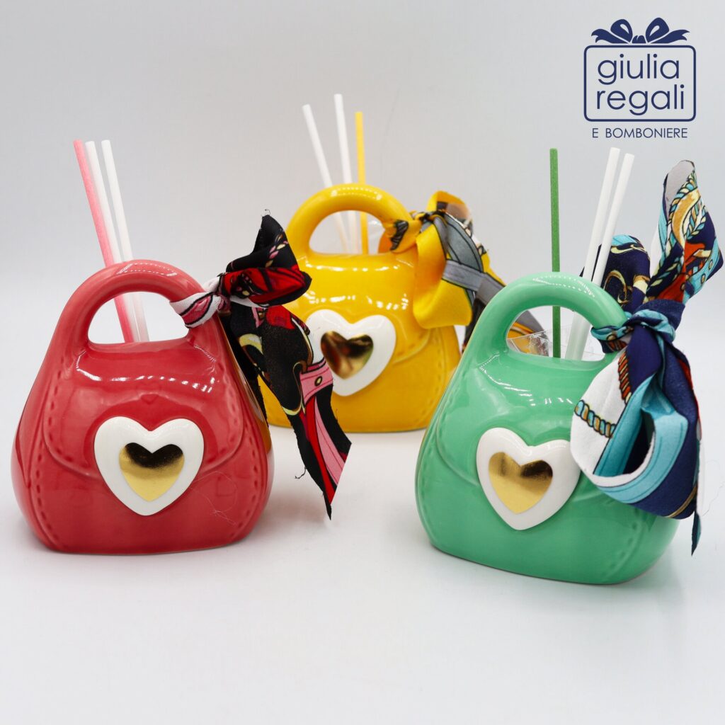Borsa profumatore in porcellana 3 colori assortiti